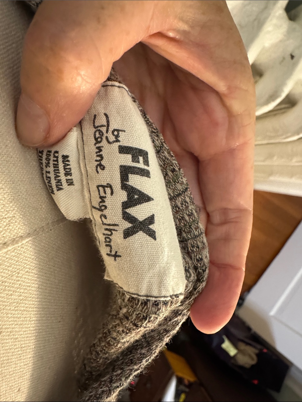Flax Long Sleeve Maxi Dress in Taupe Gray - Picture 9 of 10